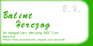 balint herczog business card